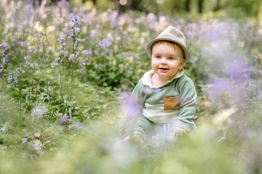 hertfordshire bluebell wood family photographer