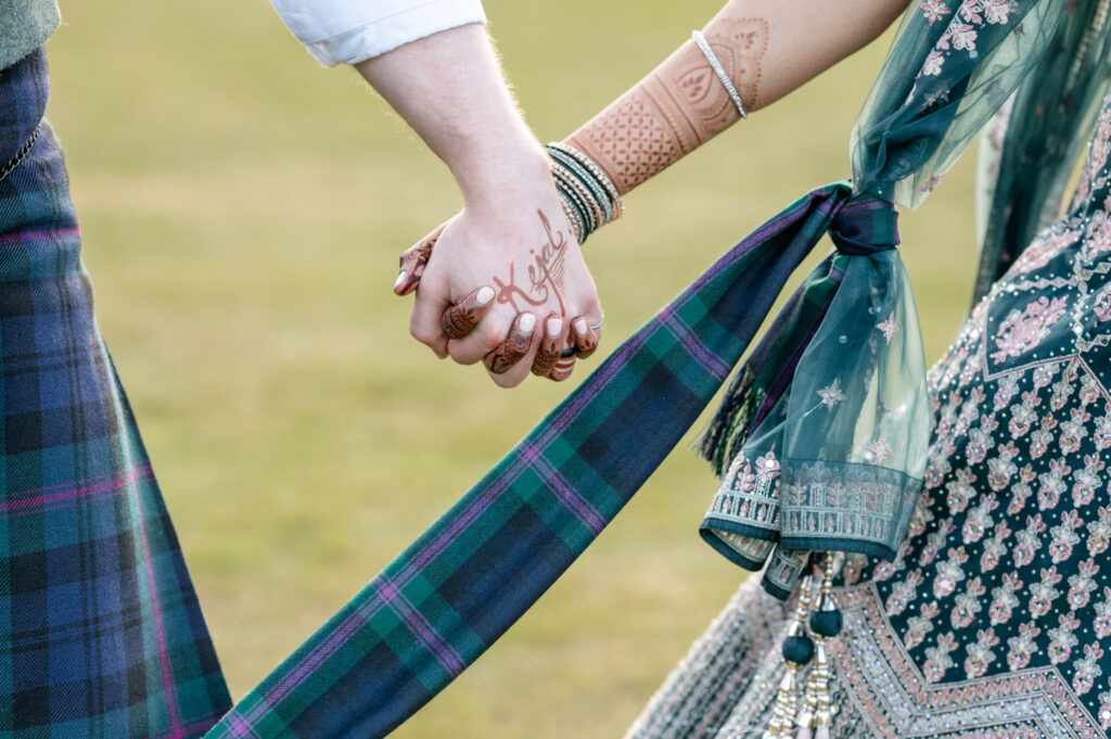 Hindu and Scottish wedding