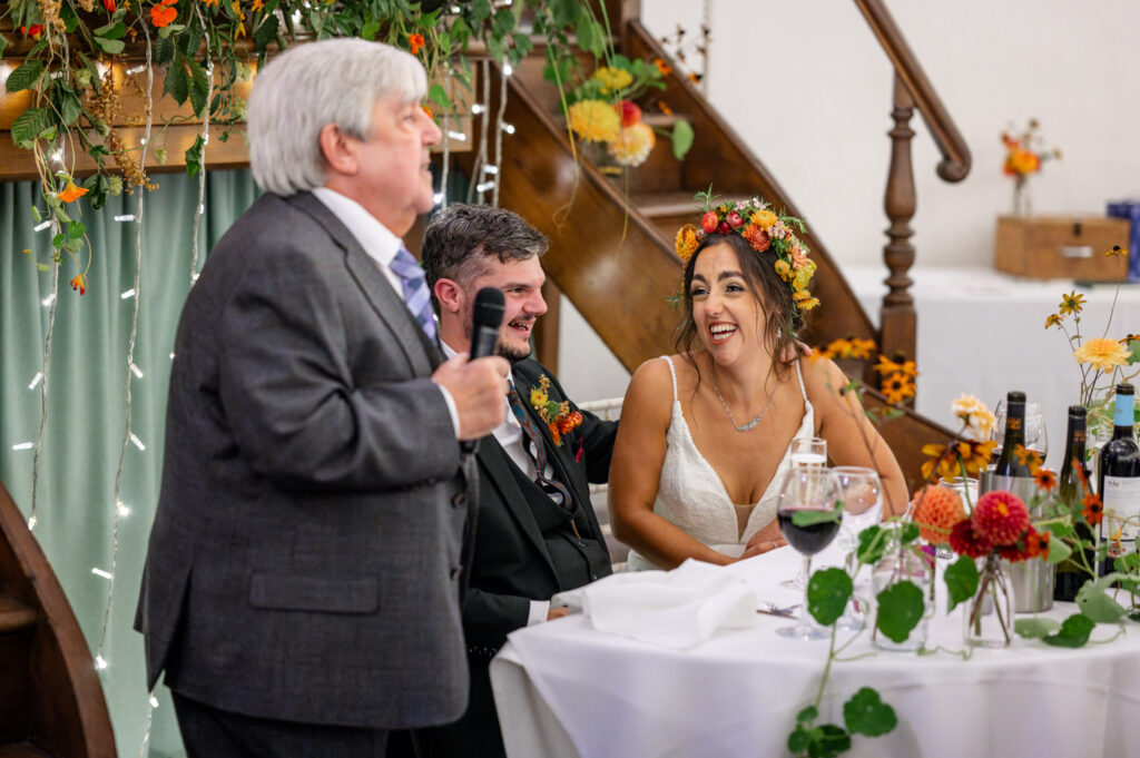 Wedding speeches at King's Chapel, Amersham