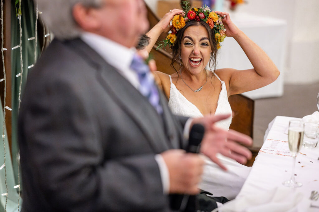 Wedding speeches at King's Chapel, Amersham