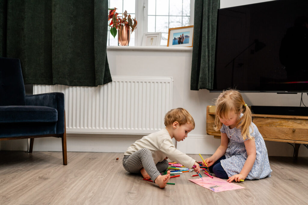 At home family photoshoot hertfordshire