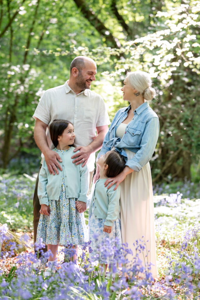 Hertfordshire bluebell family photography