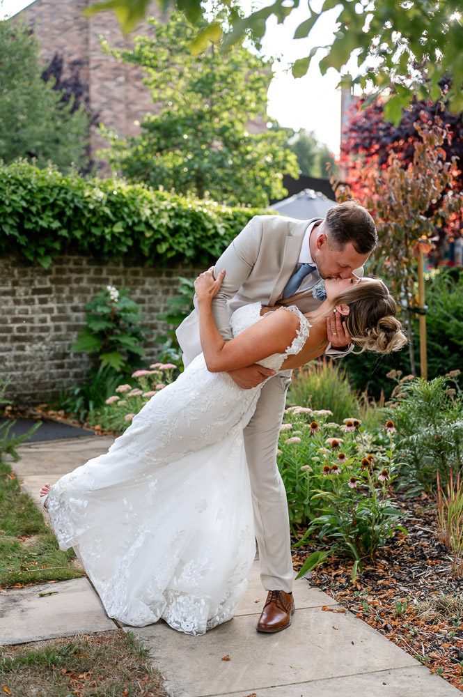 A St Albans wedding photographer captures a natural and relaxed wedding portrait of a bride and groom