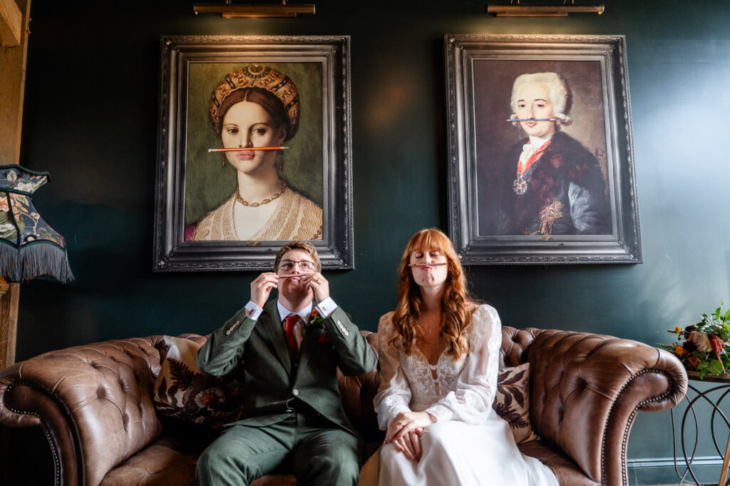 Fun Wedding Photography at the Barns at Redcoats