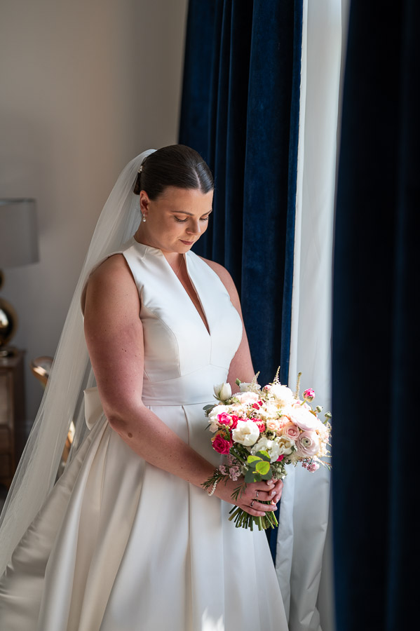 bride ready at Berwick House, Shrewsbury