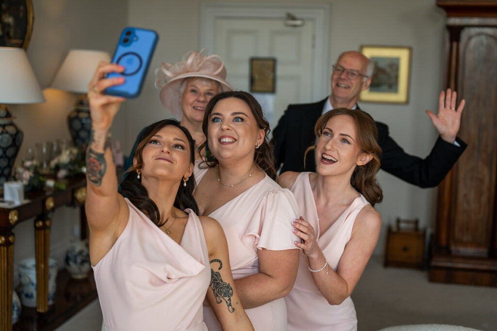 wedding party fun at Berwick House, Shrewsbury