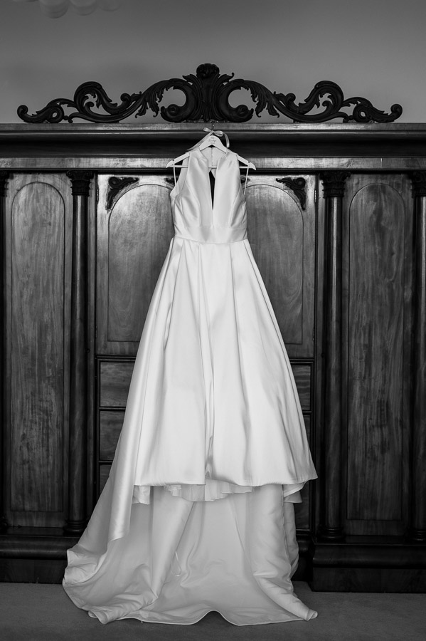 wedding dress at Berwick House, Shrewsbury