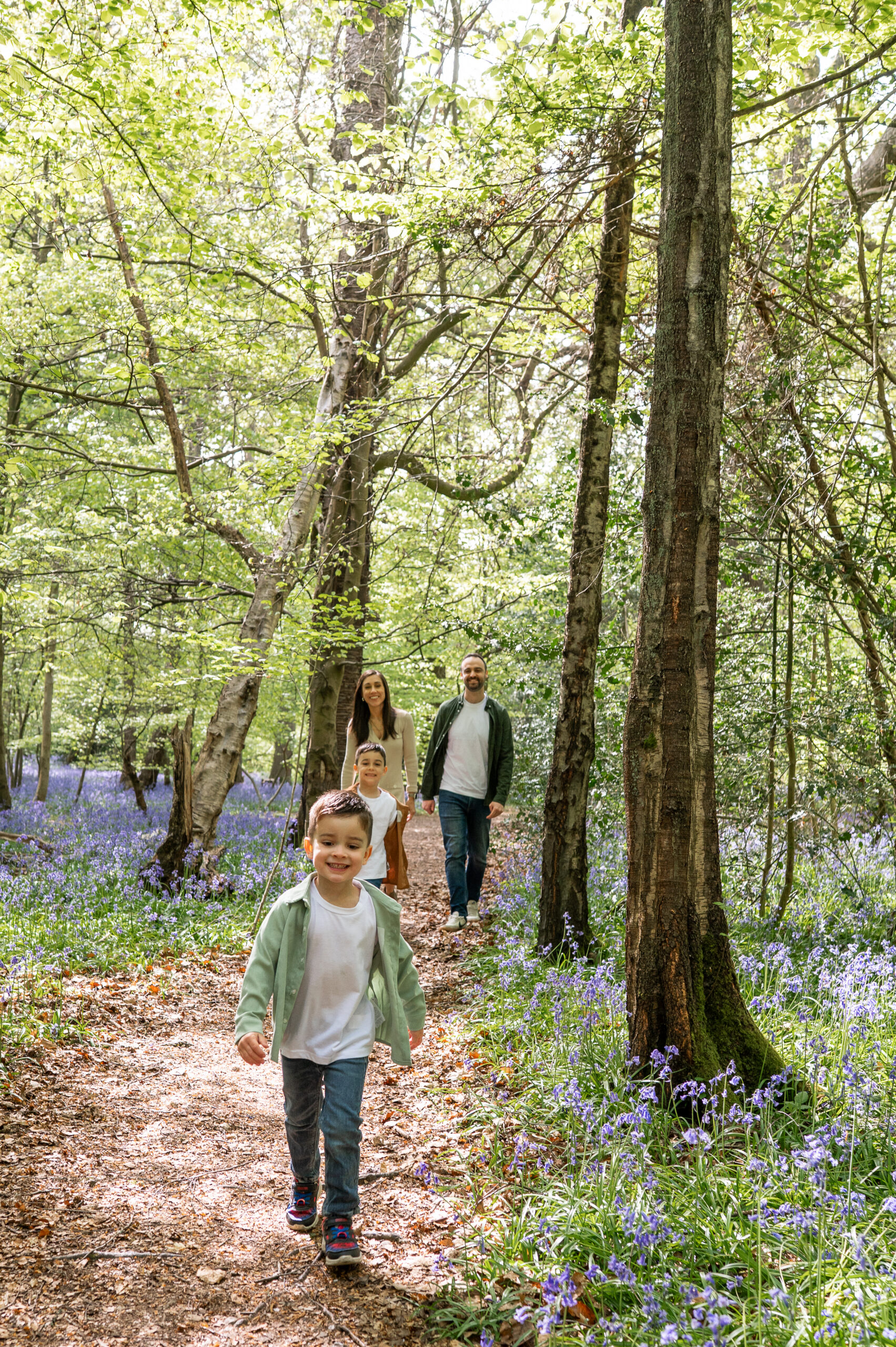 Hertfordshire bluebell family photography