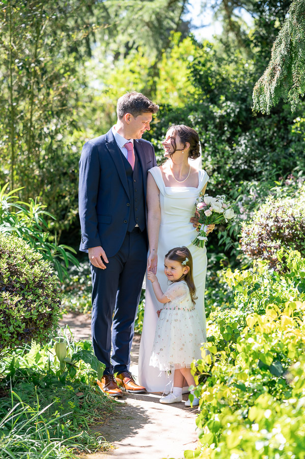 a family portrait after a wedding at cheslyn house
