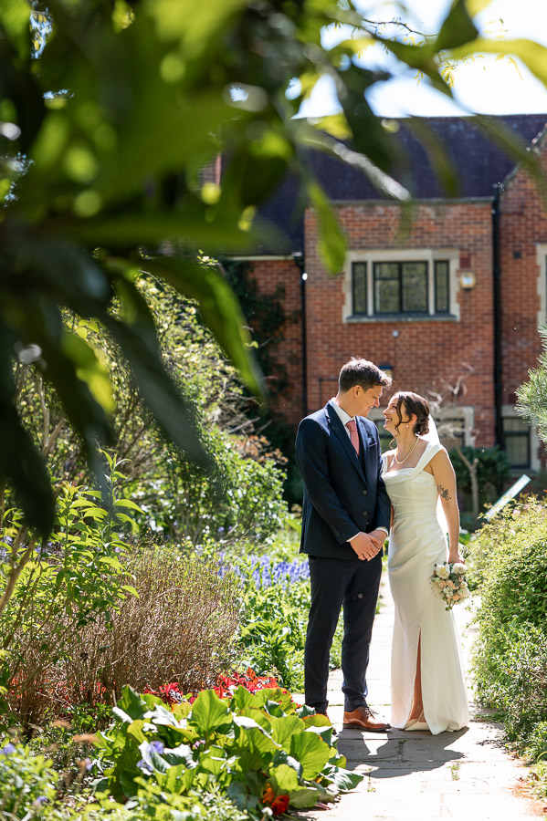 bride and groom portraits at Cheslyn House and gardens